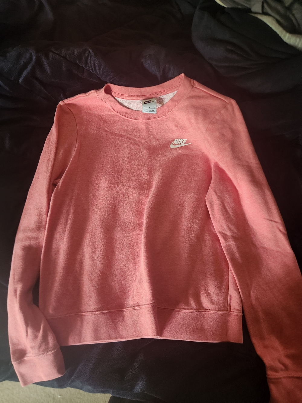 Nike Women's Coral Pink Crewneck Sweatshirt